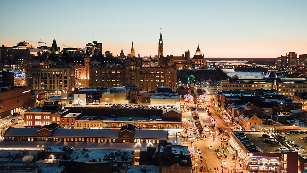 View of Byward Market from Copper Spirits and Sights, Andaz