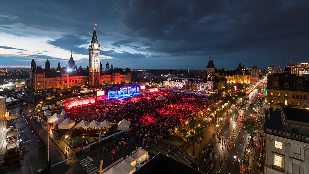 Canada Day Parliament Hill dusk