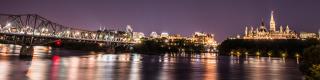 Parliament, Ottawa, River, Night