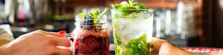 friends drinking mocktail in the bar